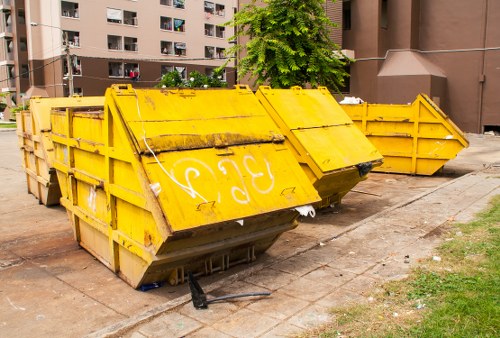Commercial skip being delivered to a business site in Victoria