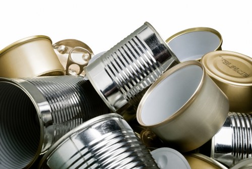 Low-carbon collection van next to a skip with separated recyclables