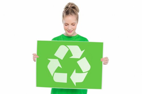 Community members participating in waste disposal event